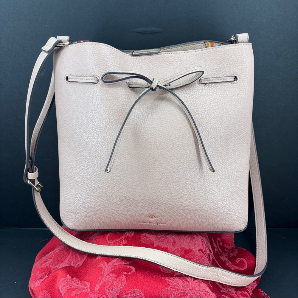 Nanette Lepore Pink Pebbled Faux Leather Crossbody‎ Satchel